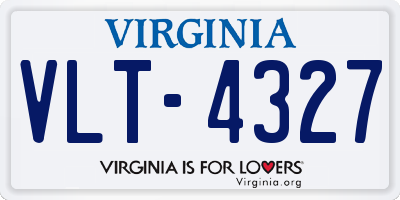 VA license plate VLT4327