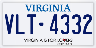VA license plate VLT4332