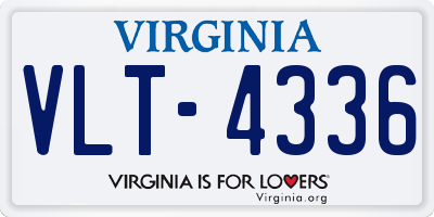 VA license plate VLT4336