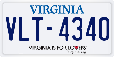 VA license plate VLT4340