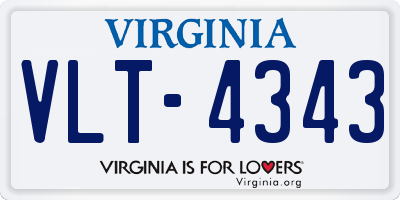VA license plate VLT4343