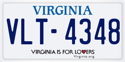 VA license plate VLT4348