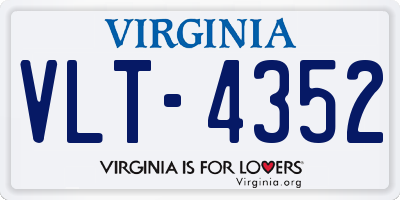 VA license plate VLT4352