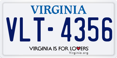 VA license plate VLT4356