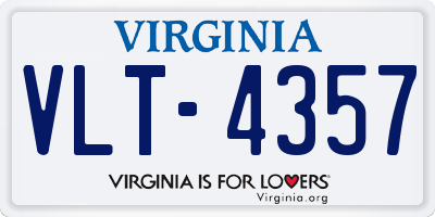 VA license plate VLT4357