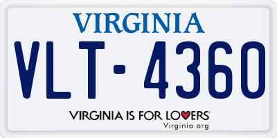 VA license plate VLT4360