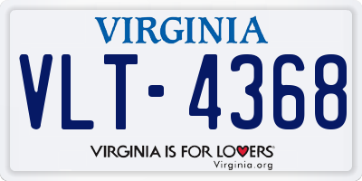 VA license plate VLT4368