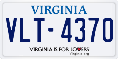 VA license plate VLT4370