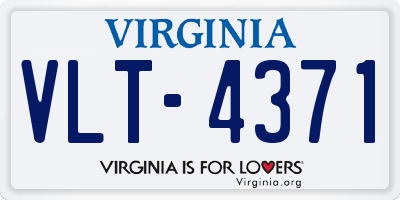 VA license plate VLT4371