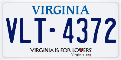 VA license plate VLT4372