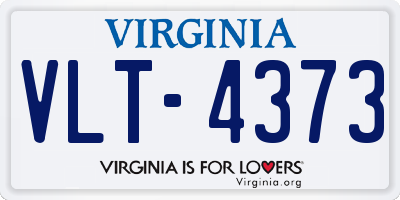 VA license plate VLT4373