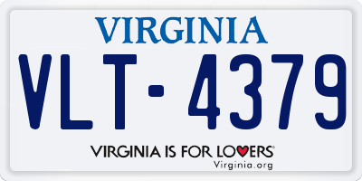 VA license plate VLT4379