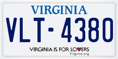 VA license plate VLT4380