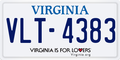 VA license plate VLT4383