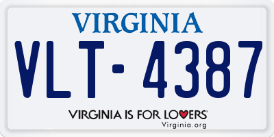 VA license plate VLT4387