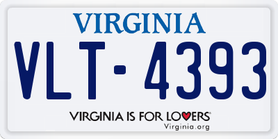 VA license plate VLT4393