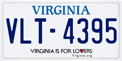 VA license plate VLT4395