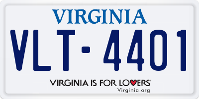 VA license plate VLT4401