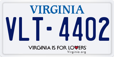 VA license plate VLT4402