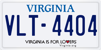 VA license plate VLT4404