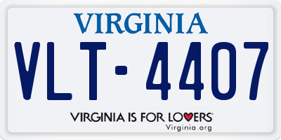 VA license plate VLT4407