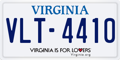 VA license plate VLT4410