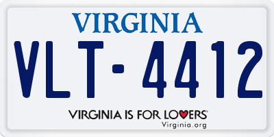 VA license plate VLT4412