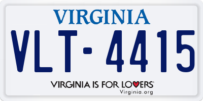 VA license plate VLT4415