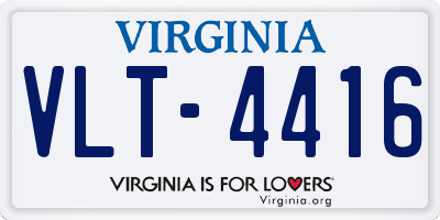 VA license plate VLT4416