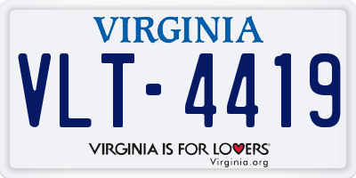 VA license plate VLT4419