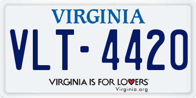 VA license plate VLT4420