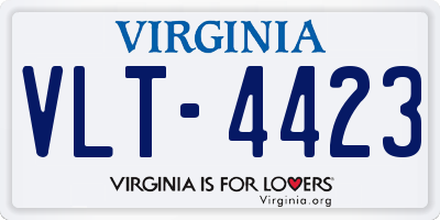 VA license plate VLT4423