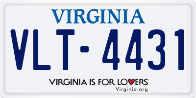VA license plate VLT4431