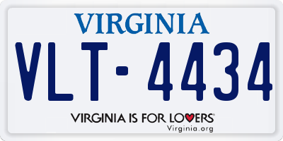 VA license plate VLT4434