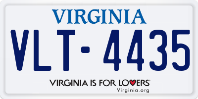 VA license plate VLT4435