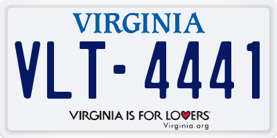 VA license plate VLT4441