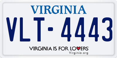 VA license plate VLT4443