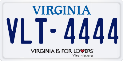 VA license plate VLT4444
