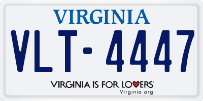 VA license plate VLT4447