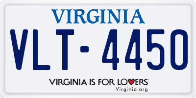VA license plate VLT4450