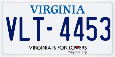 VA license plate VLT4453