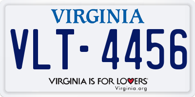 VA license plate VLT4456