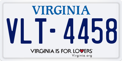 VA license plate VLT4458