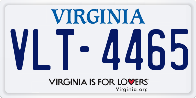 VA license plate VLT4465