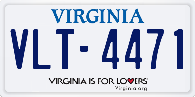 VA license plate VLT4471