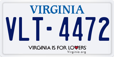 VA license plate VLT4472