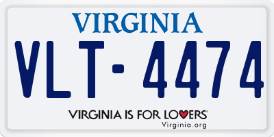 VA license plate VLT4474