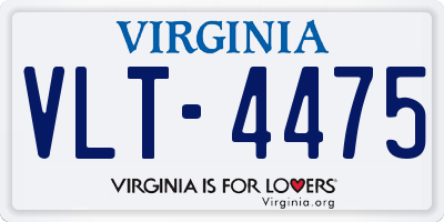VA license plate VLT4475