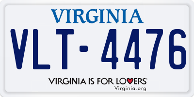VA license plate VLT4476