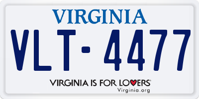 VA license plate VLT4477